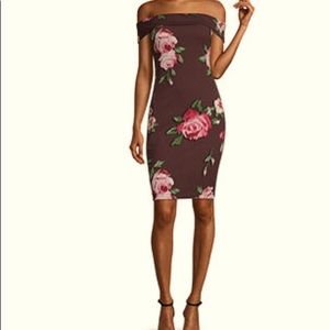 Premier Amour Flower Covered Sheath Dress